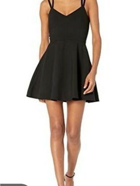 French Connection Black Fit-and-Flare Mini Dress